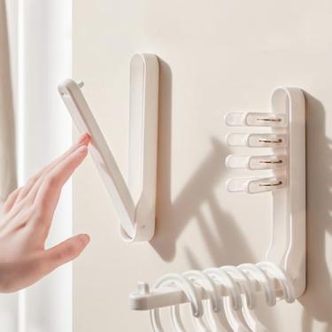 Imagem de Cabide sobre a porta, cabide portátil, suporte de roupas pegajoso para economizar espaço, toalhas de plástico para quarto, banheiro