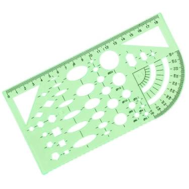 Imagem de Conjunto de régua de costura métrica transparente régua de costura curva multifuncional camiseta guia guia centro designs réguas transparentes quilling