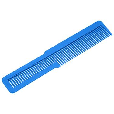 Imagem de ZJchao Profissional Pente de Cabeleireiro de Dente Largo Fino Pente Portátil de Massagem de Couro Cabeludo Portátil para Todos Os Tipos de Cabelo (Azul)
