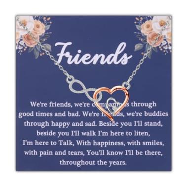 Imagem de CYTING Colar de melhor amigo, presente com tema de amizade, somos amigos, somos companheiros através de joias boas e ruins, Large, Aço inoxidável, Sem Pedra Preciosa