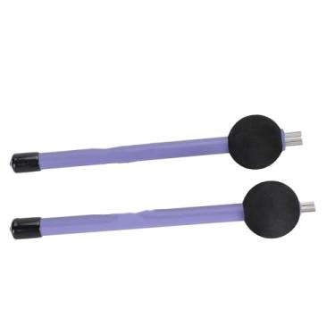 Imagem de RiToEasysports Conjunto de Escova de Tambor de Fio de Aço Retrátil Com Martelo e Borracha, Escova de Tambor de 2 Peças para Uso a Longo Prazo (Roxo)