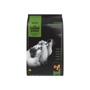 Imagem de Ração Three Dogs Super Premium Adulto Mini e Pequeno Frango Cenoura 15kg