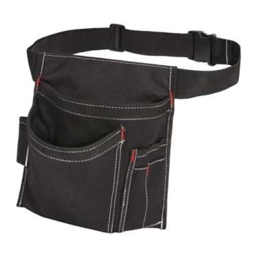 Imagem de MotiveTech Bolsa organizadora de cintura para ferramentas de jardinagem, organizador de ferramentas de trabalho, bolsa de cinto versátil, de eletricista, Preto