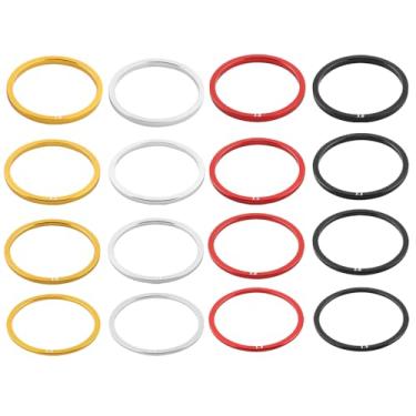 Imagem de Albedel Espaçador de arruela de volante de bicicleta, conjunto de 4 cores, cassete, fone de ouvido, gaxeta, suporte inferior, eixo do volante para bicicleta de estrada MTB, 1,5 mm, 2 mm, 2,5 mm, 3 mm