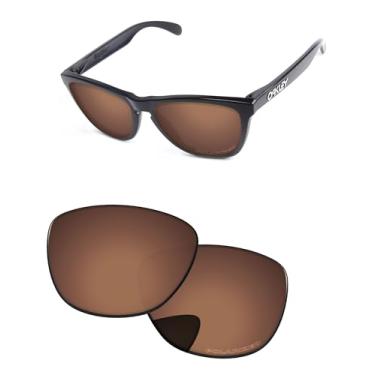 Imagem de PapaViva Lentes de reposição para óculos de sol Oakley Frogskins OO9013 55 mm marrom cobre polarizado