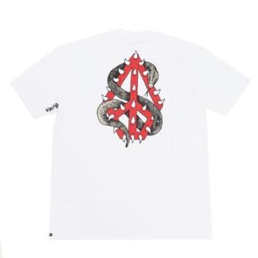 Imagem de Camiseta Volcom Comfort Snake Peace - Branco (Oversize)-Masculino