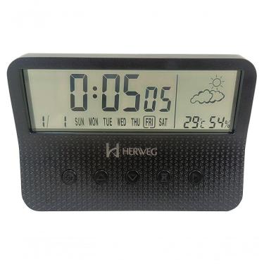 Imagem de Despertador Digital Importado Preto Herweg 2986 único