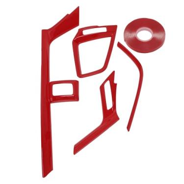 Imagem de TUCKBOLD Moldura de cobertura de ventilação de saída de ar condicionado para Honda Civic 10ª geração 2016-2021 console central (centro frontal esquerdo dianteiro direito) vermelho 1 conjunto