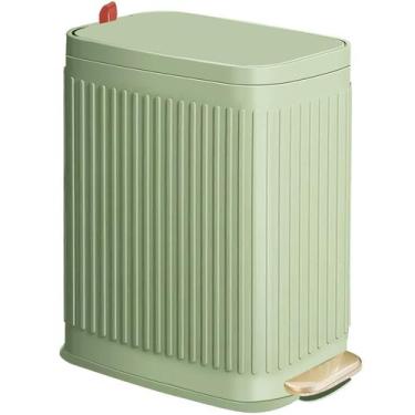 Imagem de Lata de lixo GloDeals Slim para banheiro 6L/1,6G com purificador de ar