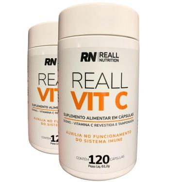 Imagem de Kit 2 Vitamina C Com Magnesio 120 Capsulas Reall Nutrition-Unissex