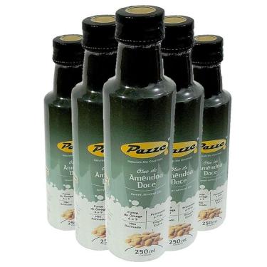 Imagem de Kit 5 óleo De Amêndoa Doce Extra Virgem Pazze 250ml