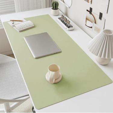 Imagem de Tapete de mesa de couro sintético antiderrapante, tapete de teclado de mesa para laptop, computador portátil, tapete de mouse para escritório/trabalho/casa/decoração 60 x 30 cm