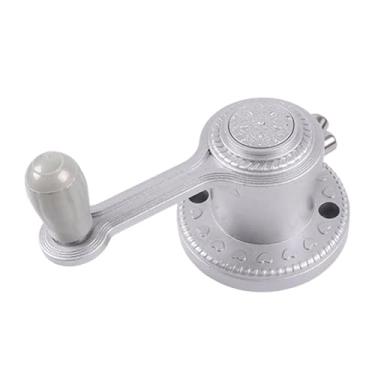 Imagem de Generic Varal de roupas com manivela, acessório para varal de secar roupa, com cabo de aço embutido de 1,8 m, peça para levantar roupas com manivela, Prata