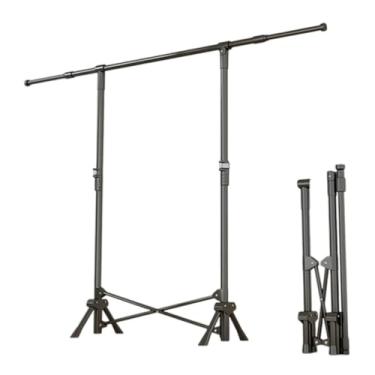 Imagem de Hhsdyl Varão de Roupa Ajustável em Comprimento, Organizador de Roupeiro do Chão ao Teto para Roupas, Suporte de Alcance para Ambiente Interior e Exterior,Black,Single A