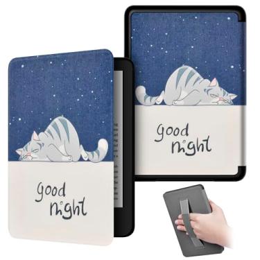 Imagem de Akacy Capa com padrão pintado com alça para o novo Kindle de 6 polegadas (10ª geração - versão 2019) - capa leve de couro PU com hibernar/despertar automático para Kindle 10ª geração 2019 e-reader (12