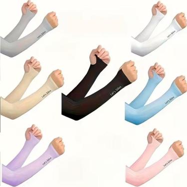 Imagem de Kit Manguito Longo Térmico e Compressão Gold Sports Adulto Proteção Solar 7 Pares-Unissex