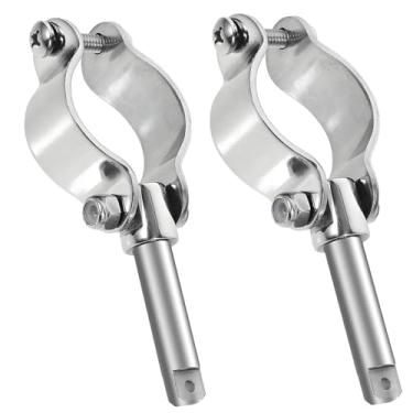 Imagem de Jetmilai Fechaduras de remo para barco a fileira, braçadeiras de remos de barco para acessórios Jon Boat, travas de remo de aço inoxidável, soquete de linha de montagem lateral para iate de caiaque de