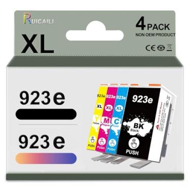 Imagem de Compatível com cartuchos de tinta HP 923e 923XL 923 para OfficeJet 8122e OfficeJet Pro 8135e 8138e 8139e, pacote com 4 (com chip)