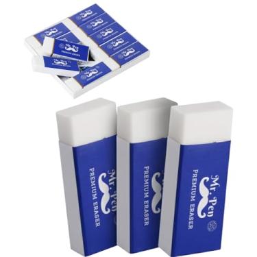 Imagem de Mr. Pen Borrachas de lápis, branco, grande, pacote com 10