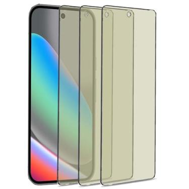 Imagem de Pacote com 3 protetores de tela de vidro temperado antiluz azul compatível com Google Pixel 10/10 Pro/Pixel 9/9 Pro. Película protetora para os olhos, sem bolhas, HD, 9H, película protetora de tela