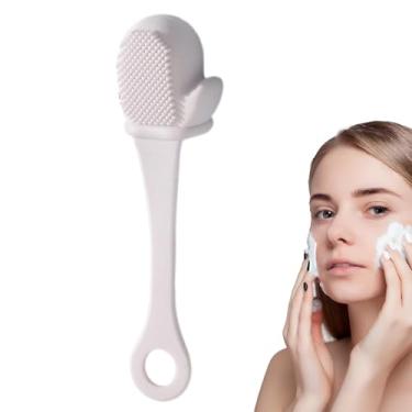Imagem de Escova de limpeza facial de silicone, escova facial de cravo - Purificador facial manual de silicone para limpeza de cravos e nariz,Escova facial macia para limpeza profunda para nariz e cravos