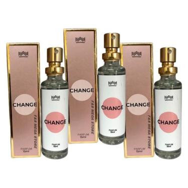 Imagem de Kit 3 Perfume Feminino Change Parfum Amakha Paris 15Ml Bolsa
