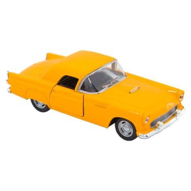 Imagem de Miniatura Carrinho Antigo De Metal Ford Thunderbird Amarelo 1955