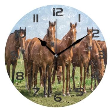 Imagem de GakkiGii Relógio de parede silencioso sem tique-taque de 25 cm, relógio moderno operado por bateria para escritório em casa, cozinha, quarto - fácil de ler