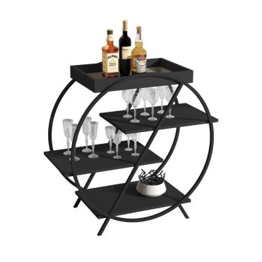 Imagem de Adega Jb 4009 Luxo Preto Pe Preto - Moveis Jb