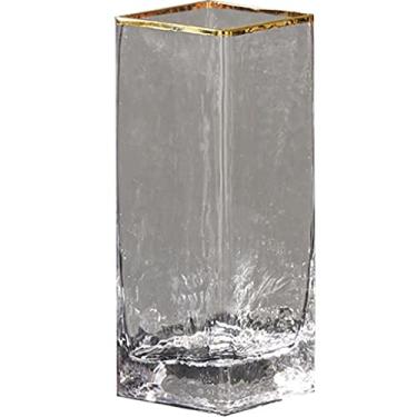 Imagem de YYBOES Vaso de vidro para decoração de vaso de flores, vaso de vidro leve de luxo transparente, hidropônico, vaso de flores artificiais, decoração de casa, móveis de casa, sala de estar, decoração de