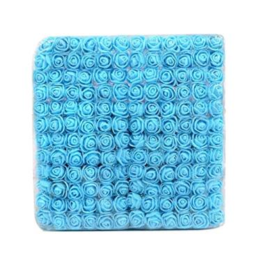 Imagem de LMJYU Presente de flores artificiais mini espuma rosa simulação de flores de espuma DIY feito à mão guirlanda de tecelagem caixa de presente de dia dos namorados rosa