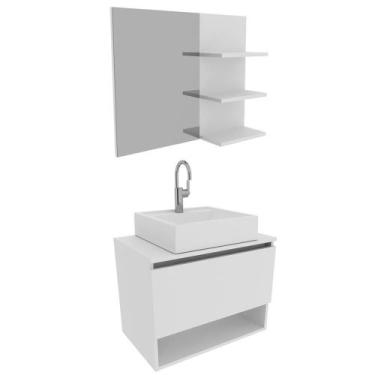 Imagem de Conjunto Para Banheiro Com Cuba E Espelho Bn5 Branco - TECNO MOBILI