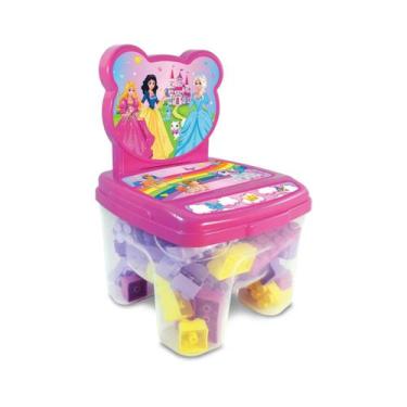 Imagem de Cadeira Blocos grande brinquedo infantil montar - GGB, Princesas