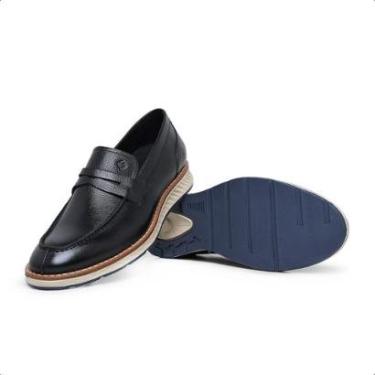 Imagem de Sapato Casual Masculino Couro Nobre Palmilha Gel Conforto-Masculino