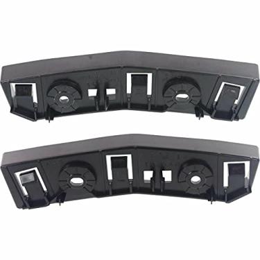 Imagem de I-MATCH AUTO PARTS Conjunto de 2 capas de para-choque externo superior do lado do motorista e do passageiro com suporte de plástico PP texturizado preto para Jeep Cherokee 68138375AC CH1032102