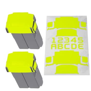 Imagem de WRAPGRADE Adesivos de pele compatíveis com duas baterias DJI Mini 5 Pro (amarelo neon)