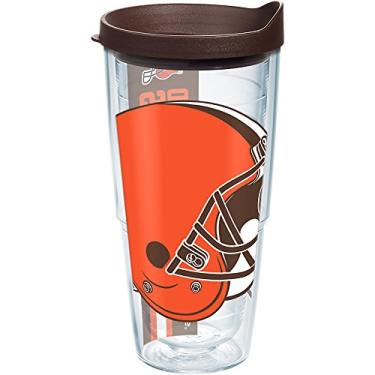 Imagem de Tervis Copo térmico NFL Cleveland Browns com tampa envelope, 680 g, transparente