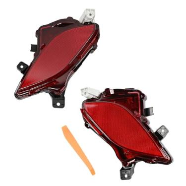 Imagem de Getfarway 81490-0E060 81480-0E060 para Toyota Highlander 2020 2021 2022 2023 Lâmpada refletora de para-choque traseiro | Lado do motorista e lado do passageiro