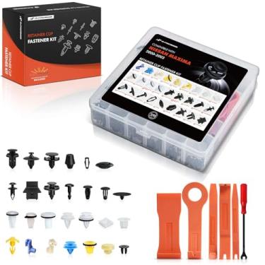 Imagem de A-Premium Kit de clipes de retenção de carro de 270 peças (27 tamanhos) compatível com Nissan Maxima 00-03, para-choque dianteiro para-choque porta weatherstrip pino de plástico conjunto de reposição