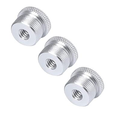 Imagem de greatgo Adaptador de parafuso de câmera 1/10.2 cm-20 fêmea para 5/20.3 cm-27 macho kit conversor de parafusos roscados para câmeras DSLR monitor tripé microfone suporte, 3 unidades prata