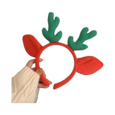 Imagem de Tiara De Natal Para Mulheres Com Pelúcia, Formato De Chifres De Animal