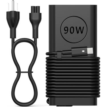 Imagem de Carregador de laptop USB C de 90 W 2025 compatível com laptop Dell 90Watt XPS Chromebook, LA90PM170, Latitude 3400 3500 5400 5289 5300 7400 7300 7390 2 em 1, cabo de alimentação adaptador AC Precision