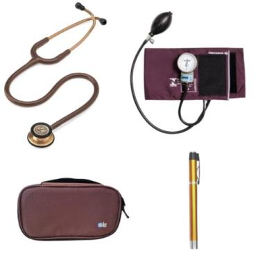 Imagem de Kit Estetoscopio Littmann + esfigmo + case + Laterna - Cores Variadas 