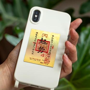 Imagem de Adesivo de telefone Feng Shui Good Luck com palavra positiva chinesa decalque amuleto para esposa mãe amante