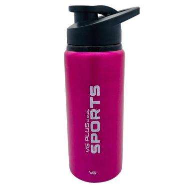 Imagem de Garrafinha Squeeze Alumínio Brilhante com Trava 600ml Choque Academia VG+-Unissex
