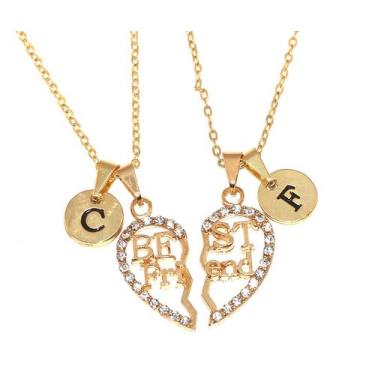 Imagem de Colar Cordão Sempre Amigas Best Friends Inicial Folheado 18k - Milena 