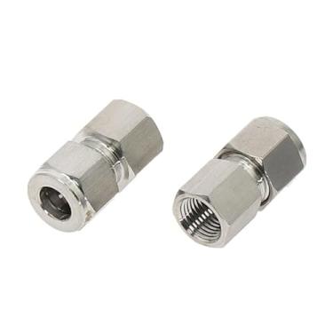 Imagem de Conector de tubo de aço inoxidável 304 SS tubo de 6-12 mm OD para 1/20.3 cm 1/10.2 cm 3/20.3 cm 1/5.1 cm M14 M20 rosca fêmea conexões de tubo de virola dupla (tubo OD de 8 mm, 1/20.3 cm)