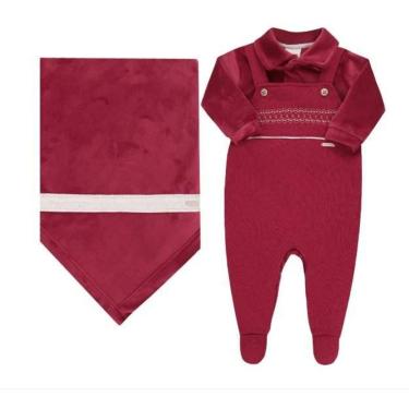 Imagem de Saída Maternidade Luxo Bebê Menino Plush Tricô Paraiso 17740-Masculino