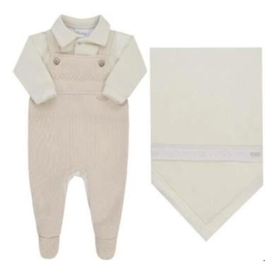 Imagem de Saída Maternidade Luxo Bebê Menino Plush Tricô Paraiso 17740-Masculino