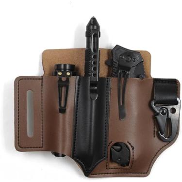 Imagem de Funda para Multiferramenta Cinto Organizador de Bolso Homens com Porta Caneta Porta-Chaves Lanterna Bolsa